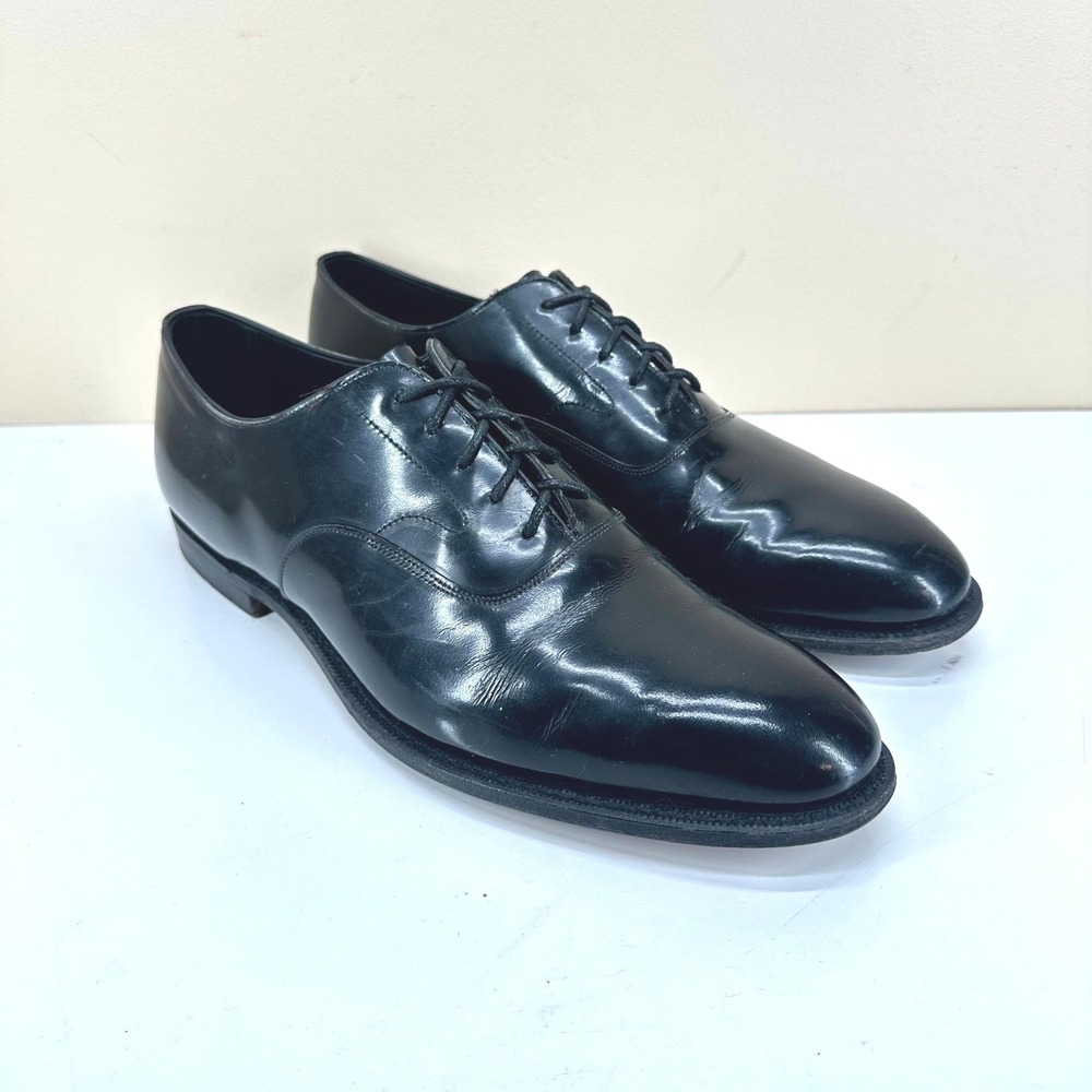 Brooks Brothers Oxfords Black Patent Leather Dress Tuxedo Shoe 11 C England Made